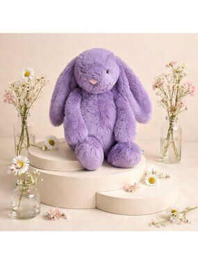 Jellycat Original Bashful Viola Bunny Purple BAS3VB Authentic!